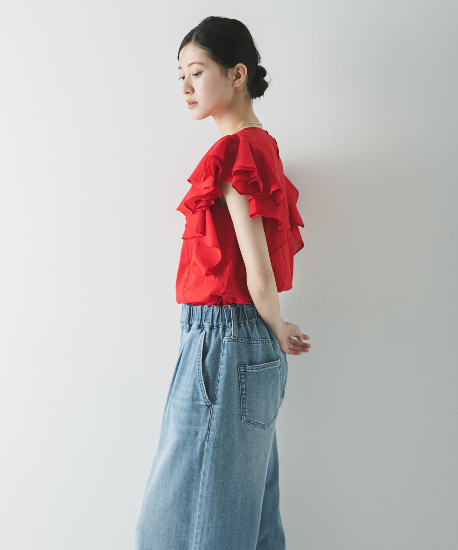 URBAN RESEARCH「フリルスリーブブラウス」|シャツ・ブラウス|