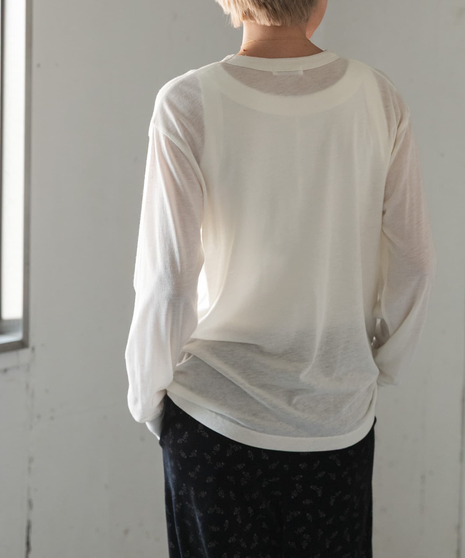 URBAN RESEARCH DOORS「FORK&SPOON　ウール混クルーネックカットソー」|Tシャツ・カットソー|