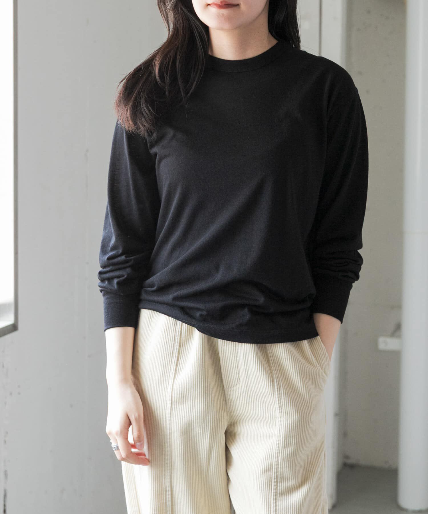 URBAN RESEARCH DOORS「FORK&SPOON　ウール混クルーネックカットソー」|Tシャツ・カットソー|