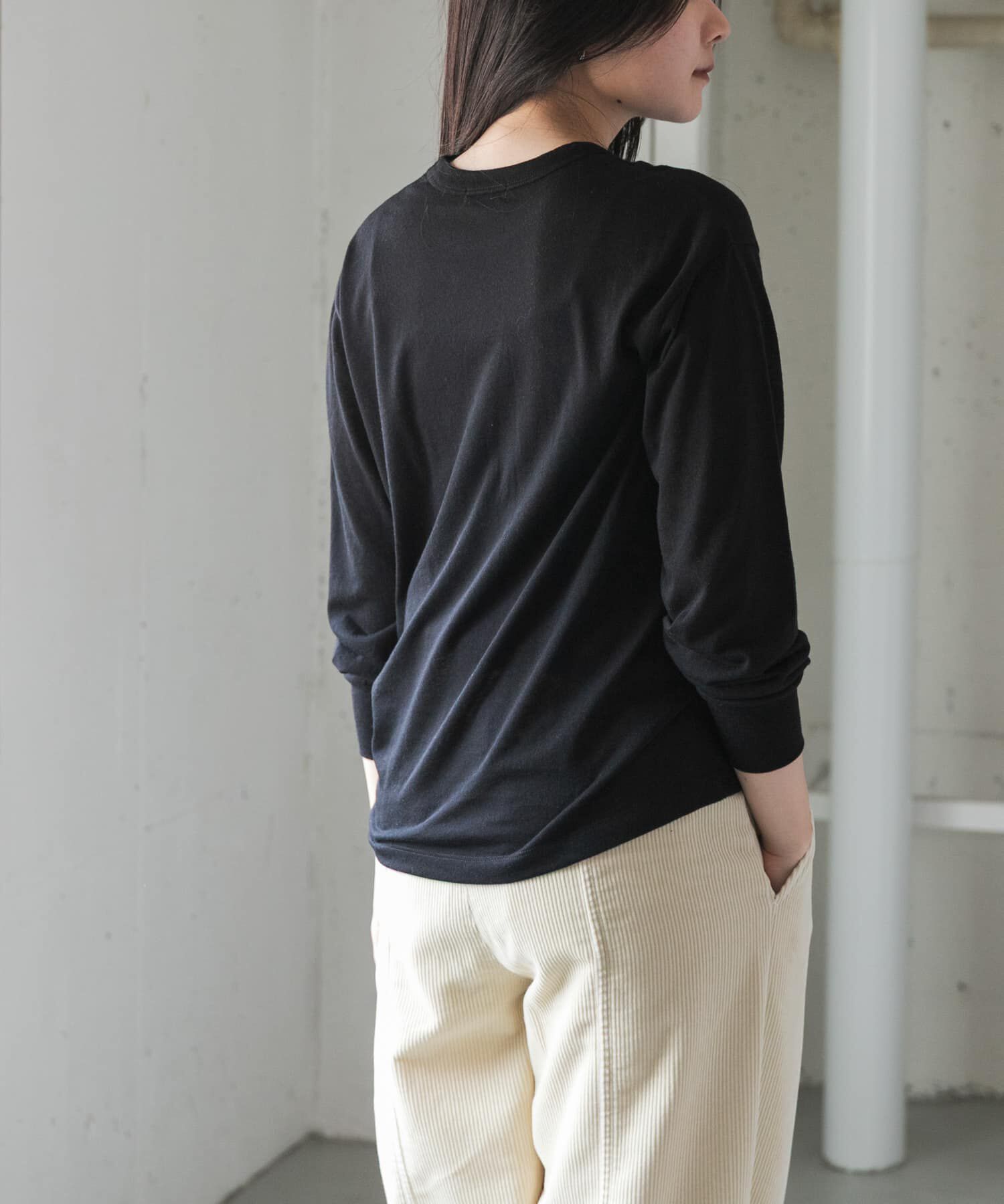 URBAN RESEARCH DOORS「FORK&SPOON　ウール混クルーネックカットソー」|Tシャツ・カットソー|