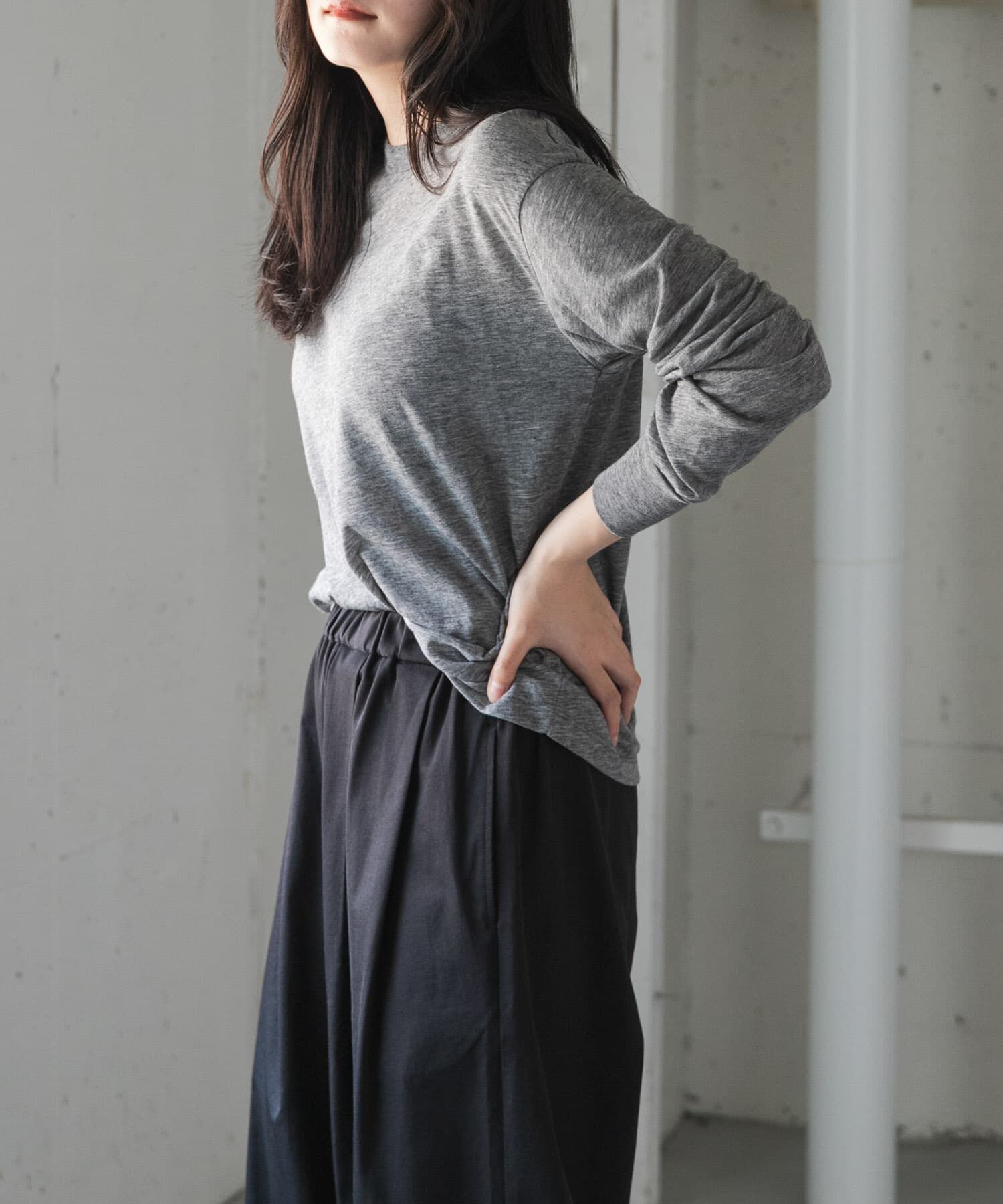 URBAN RESEARCH DOORS「FORK&SPOON　ウール混クルーネックカットソー」|Tシャツ・カットソー|