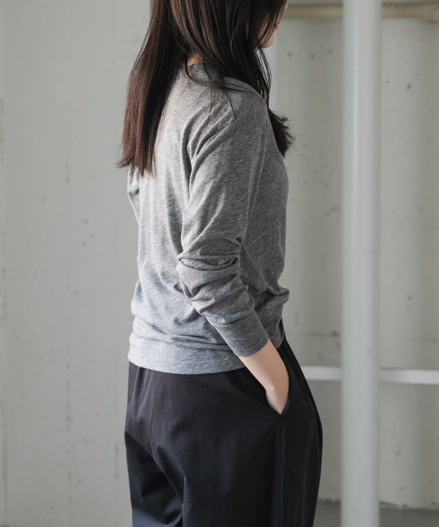 URBAN RESEARCH DOORS「FORK&SPOON　ウール混クルーネックカットソー」|Tシャツ・カットソー|