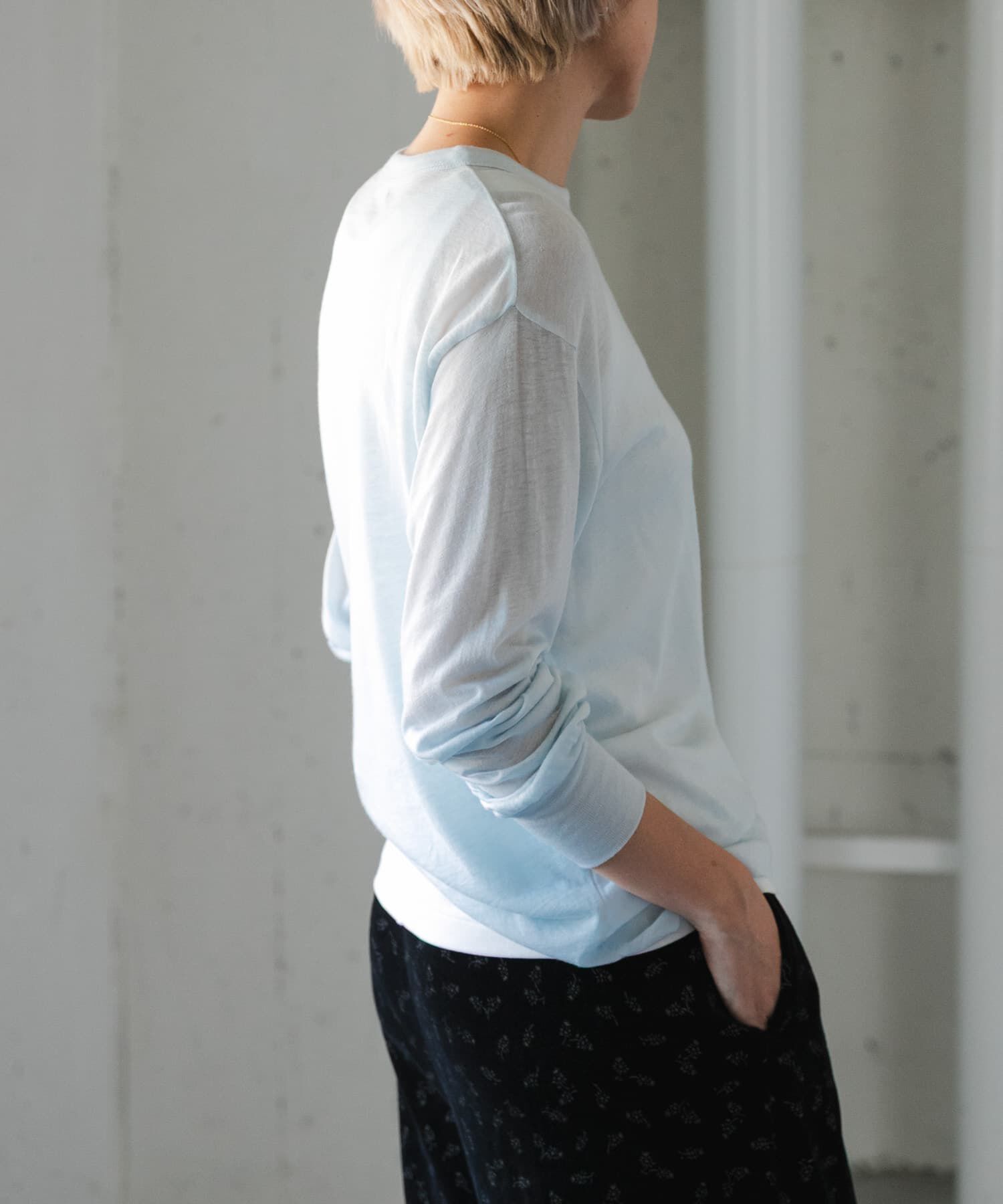 URBAN RESEARCH DOORS「FORK&SPOON　ウール混クルーネックカットソー」|Tシャツ・カットソー|