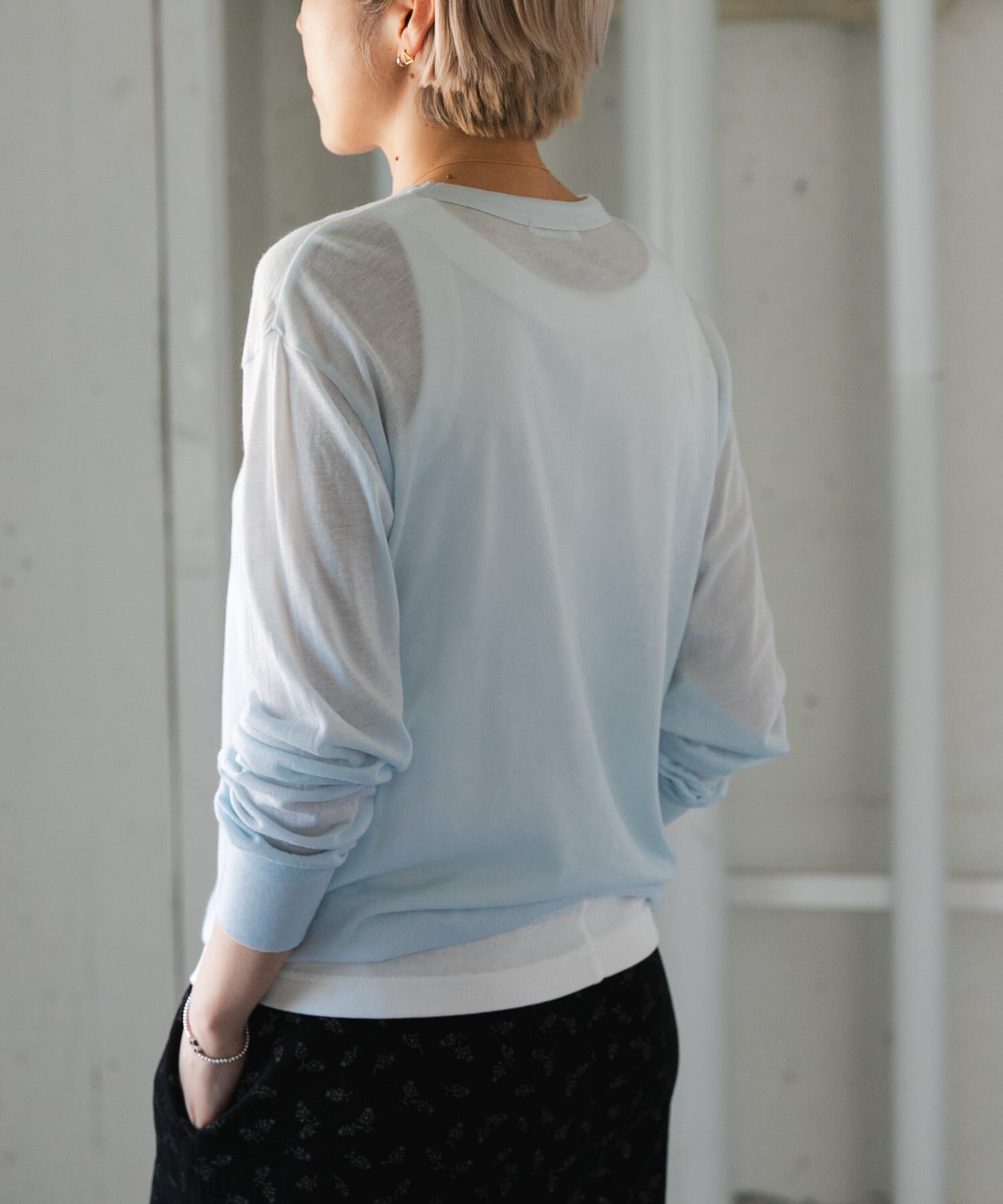 URBAN RESEARCH DOORS「FORK&SPOON　ウール混クルーネックカットソー」|Tシャツ・カットソー|