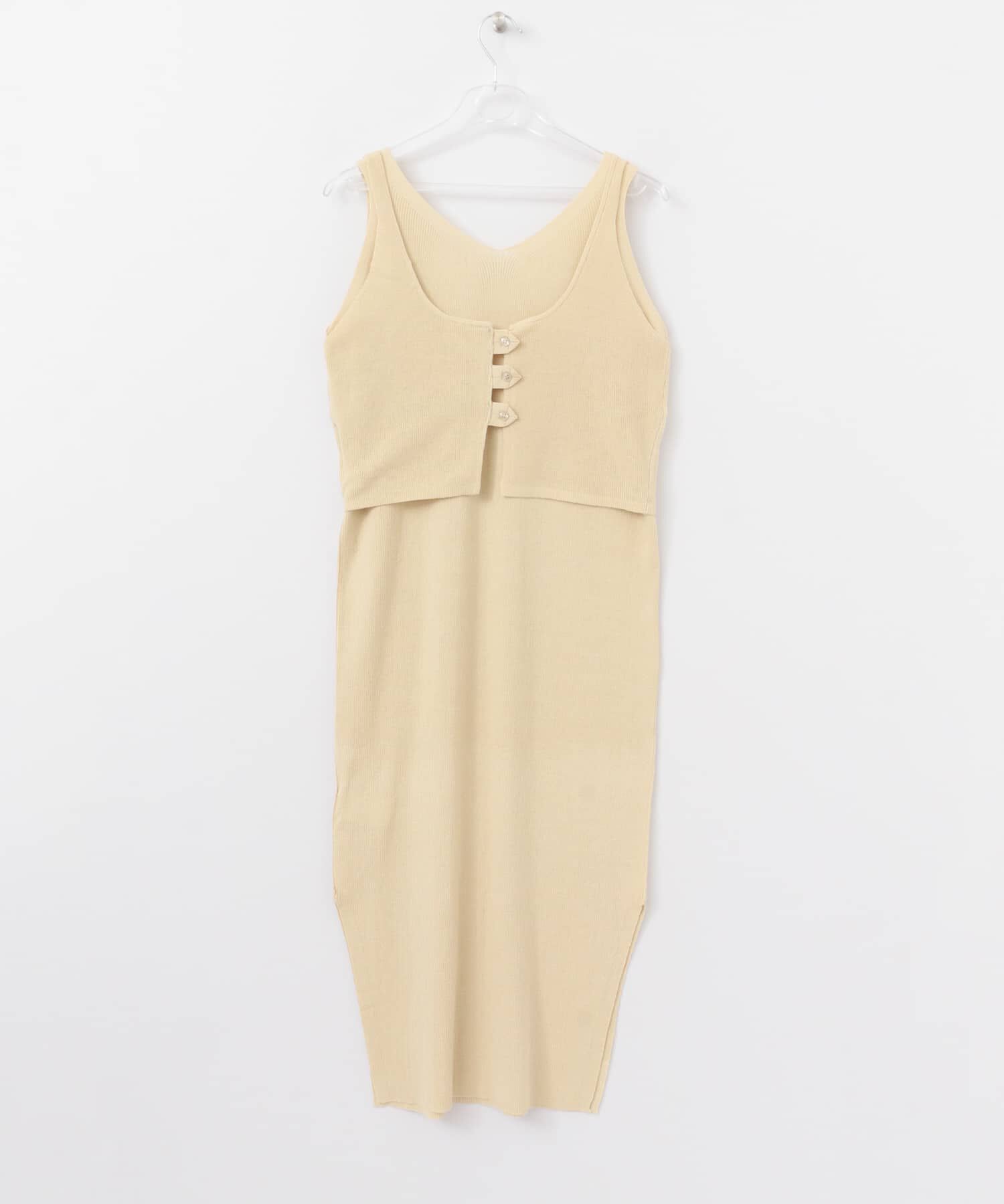 LAATO「LAYERED KNIT ONE-PIECE」|ワンピース|