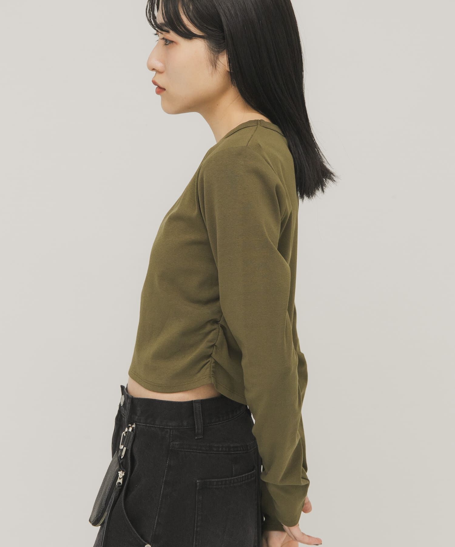  「クロップドロンTEE」|Tシャツ・カットソー|