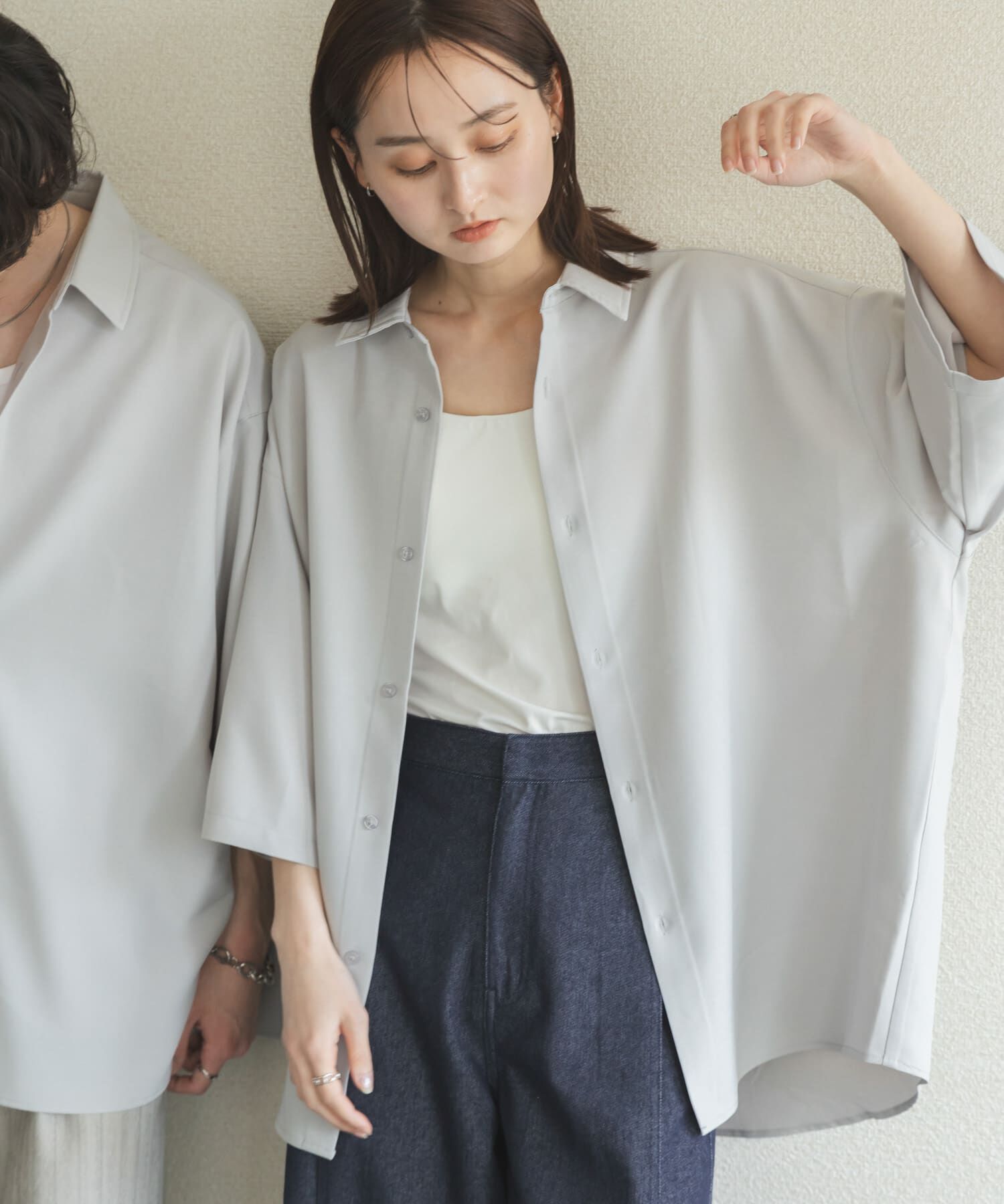 SENSE OF PLACE by URBAN RESEARCH「『ユニセックス』エクストラルーズショートスリーブシャツ」|シャツ・ブラウス|
