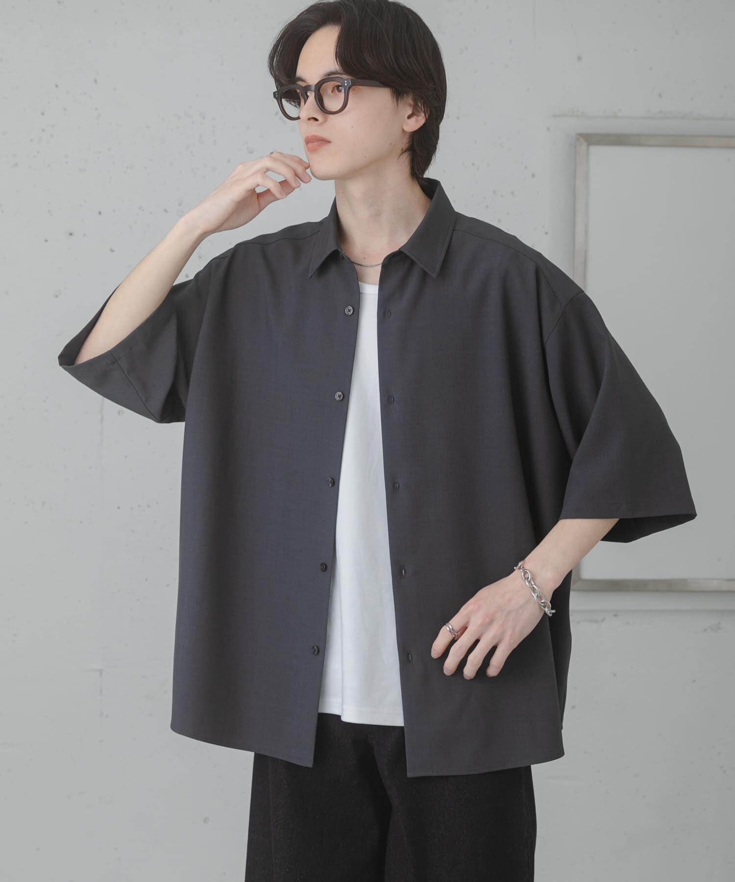 SENSE OF PLACE by URBAN RESEARCH「『ユニセックス』エクストラルーズショートスリーブシャツ」|シャツ・ブラウス|