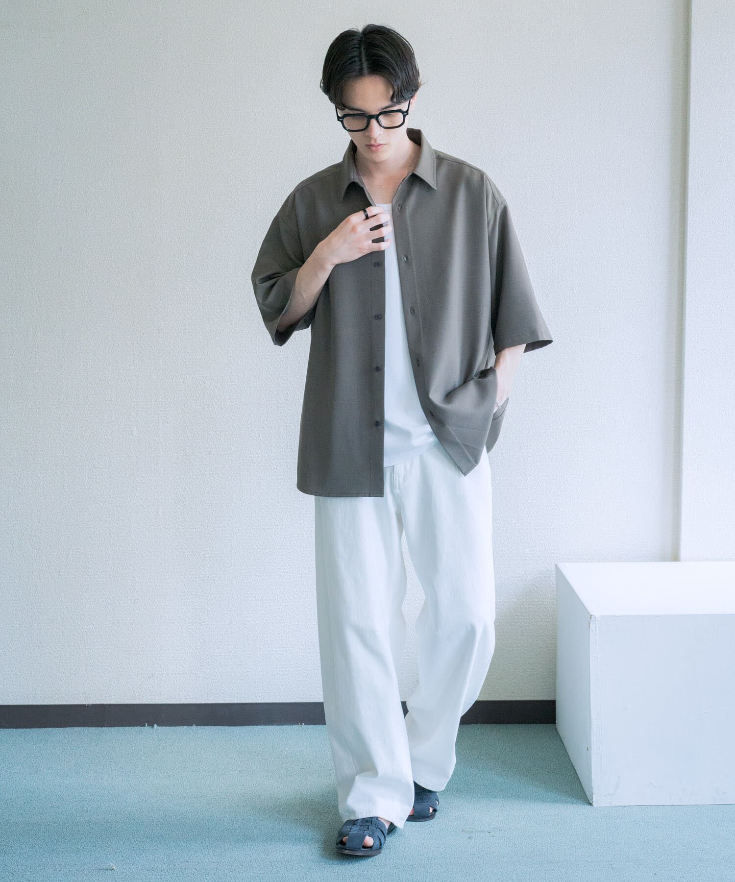 SENSE OF PLACE by URBAN RESEARCH「『ユニセックス』エクストラルーズショートスリーブシャツ」|シャツ・ブラウス|