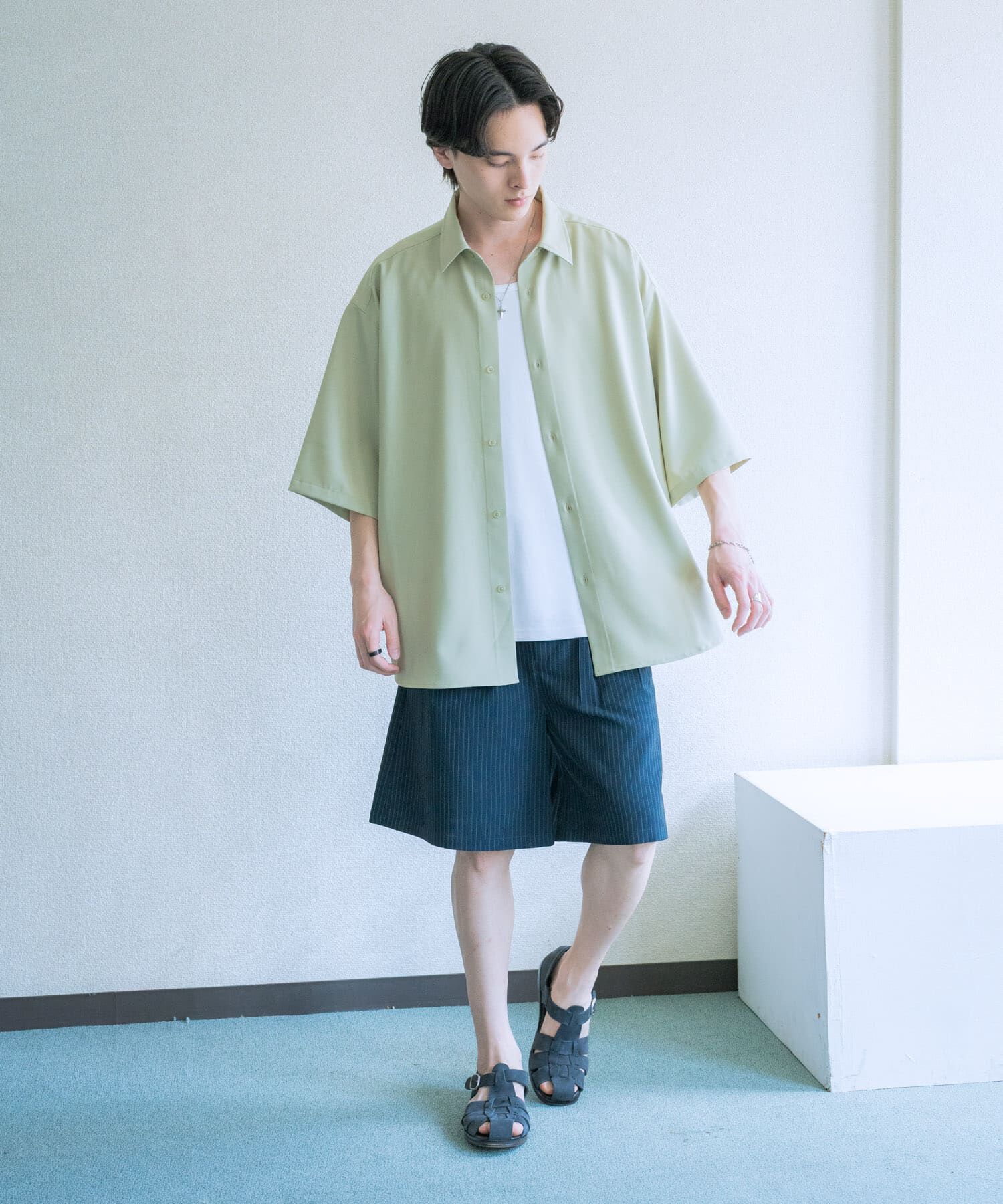 SENSE OF PLACE by URBAN RESEARCH「『ユニセックス』エクストラルーズショートスリーブシャツ」|シャツ・ブラウス|