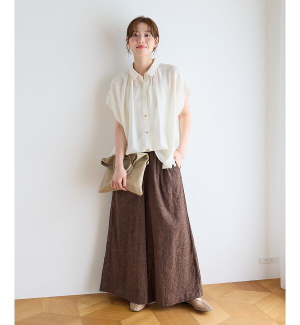  「ジャガードフレアスリットパンツ」|その他|