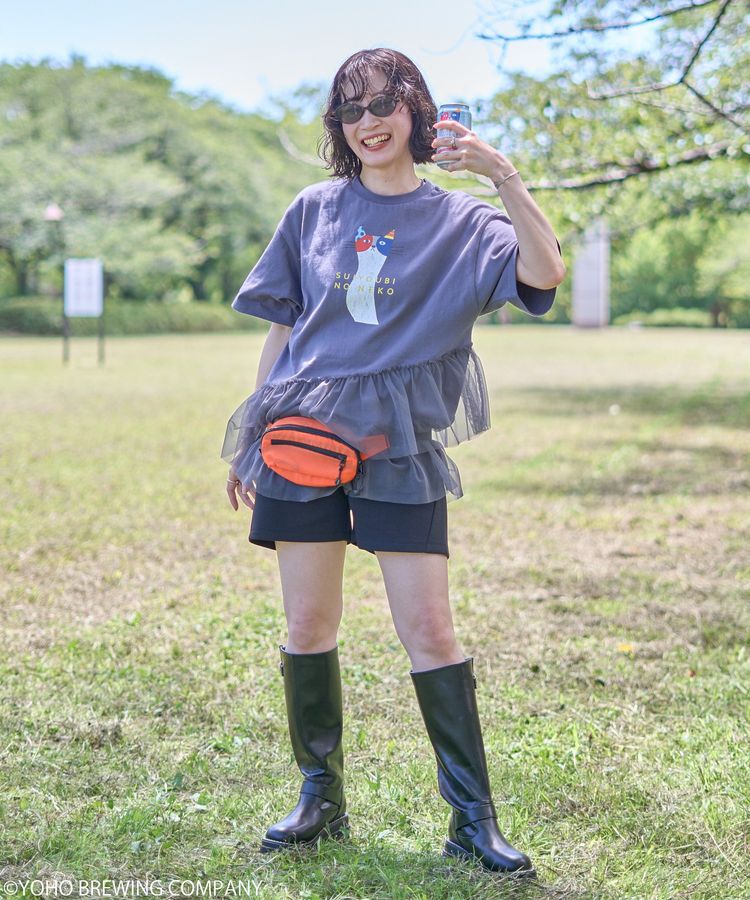earth music&ecology「emae&times;水曜日のネコ　フリルTee」|Tシャツ・カットソー|
