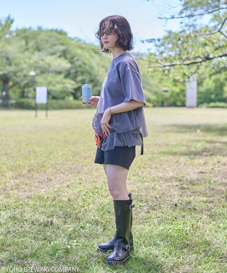 earth music&ecology「emae&times;水曜日のネコ　フリルTee」|Tシャツ・カットソー|