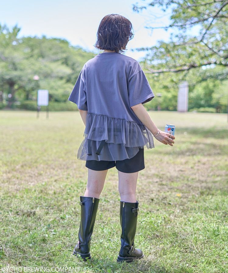 earth music&ecology「emae&times;水曜日のネコ　フリルTee」|Tシャツ・カットソー|
