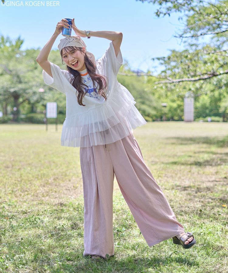 earth music&ecology「emae&times;銀河高原ビール　フリルTee」|Tシャツ・カットソー|
