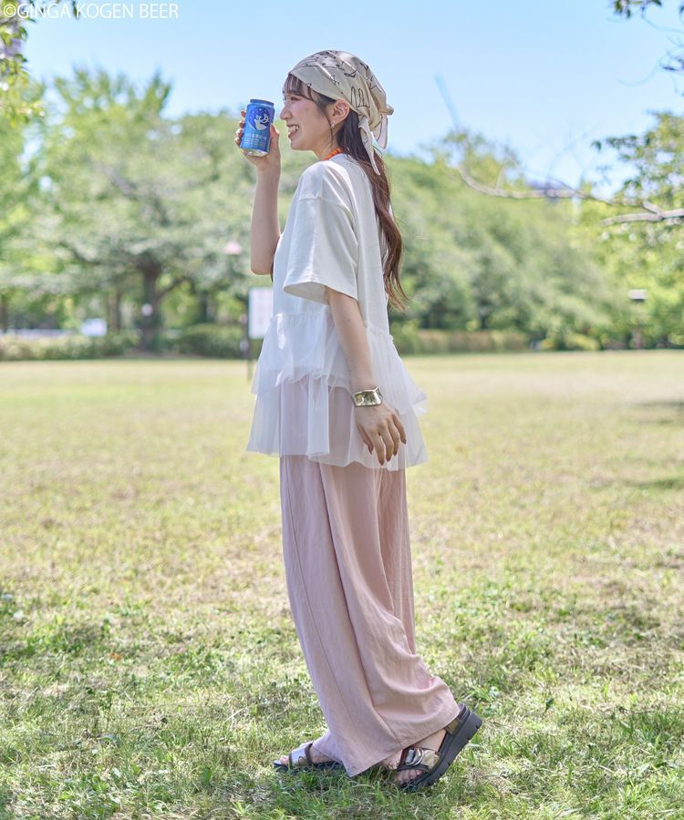 earth music&ecology「emae&times;銀河高原ビール　フリルTee」|Tシャツ・カットソー|