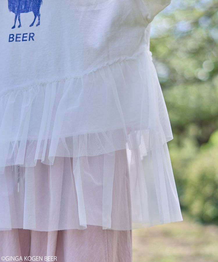 earth music&ecology「emae&times;銀河高原ビール　フリルTee」|Tシャツ・カットソー|
