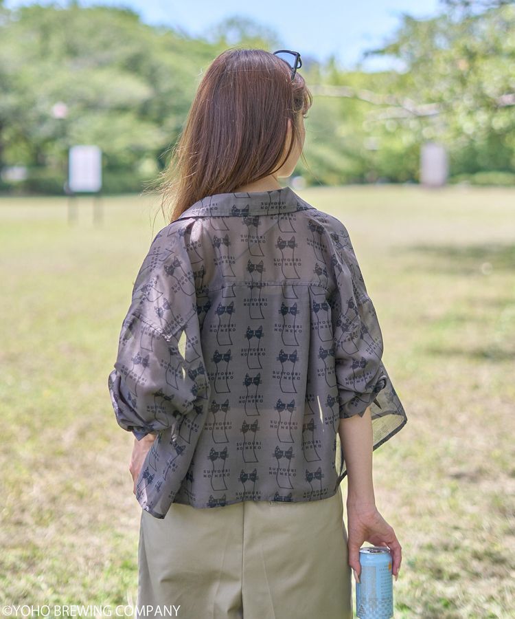 earth music&ecology「emae&times;水曜日のネコ　シアーシャツ」|シャツ・ブラウス|