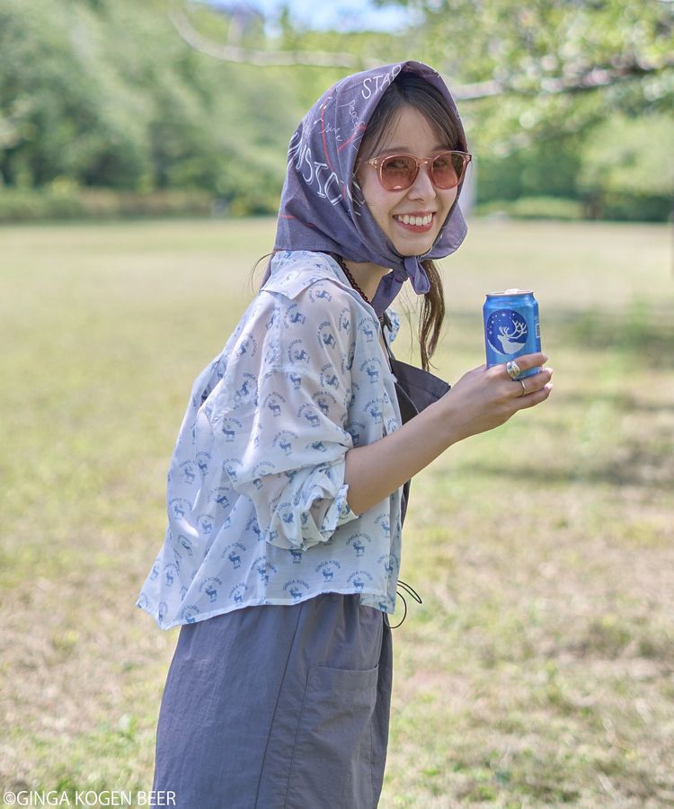 earth music&ecology「emae&times;銀河高原ビール　シアーシャツ」|シャツ・ブラウス|