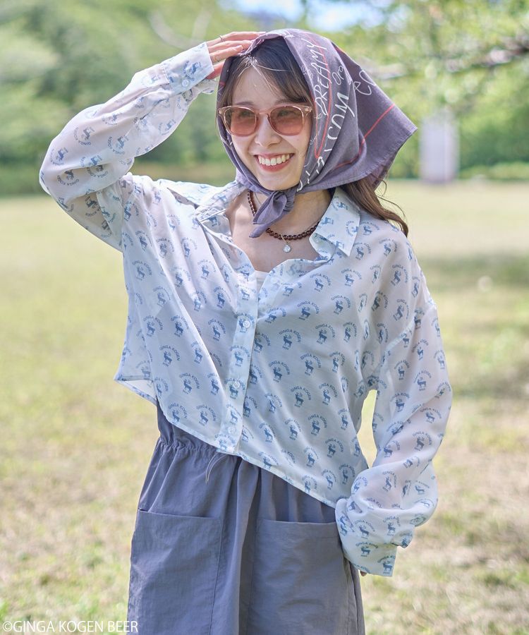 earth music&ecology「emae&times;銀河高原ビール　シアーシャツ」|シャツ・ブラウス|