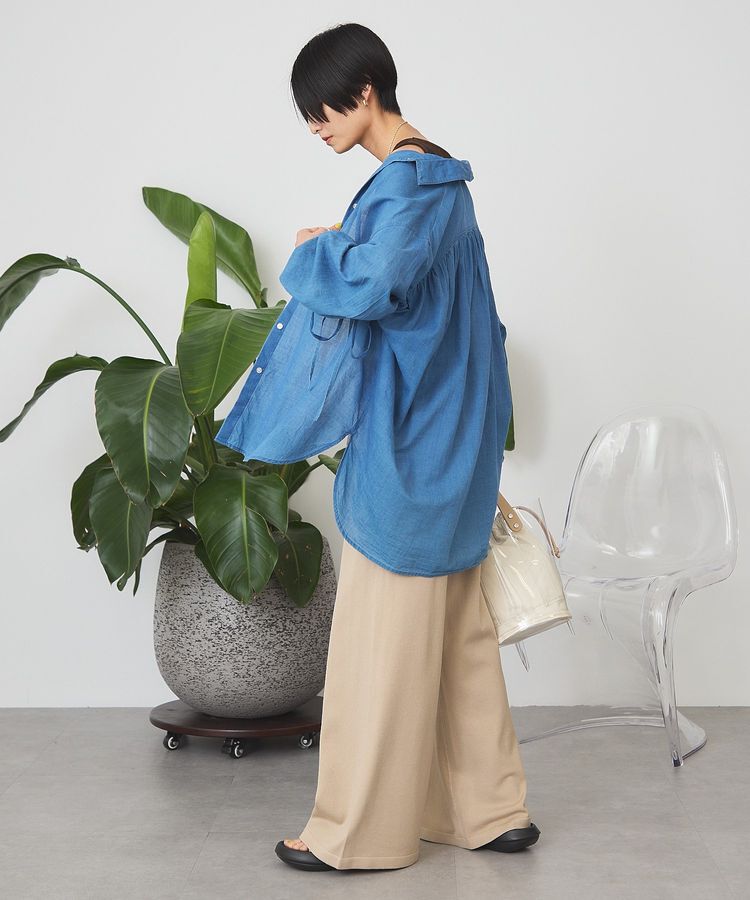 AMERICAN HOLIC「ガーメントウォッシュアソートギャザーシャツ」|シャツ・ブラウス|