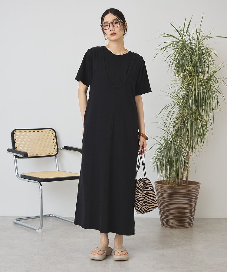 AMERICAN HOLIC「【2点セット】Tシャツ＋Uネックワンピース」|ワンピース|