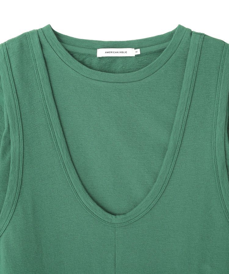 AMERICAN HOLIC「【2点セット】Tシャツ＋Uネックワンピース」|ワンピース|