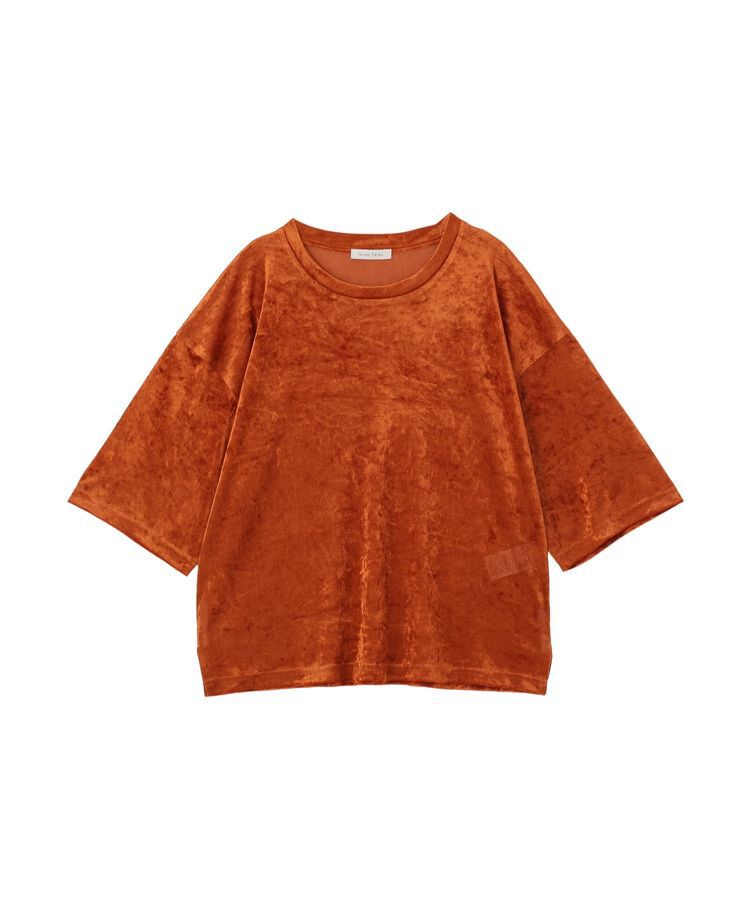 Green Parks「メッシュベロア五分袖プルオーバー」|Tシャツ・カットソー|