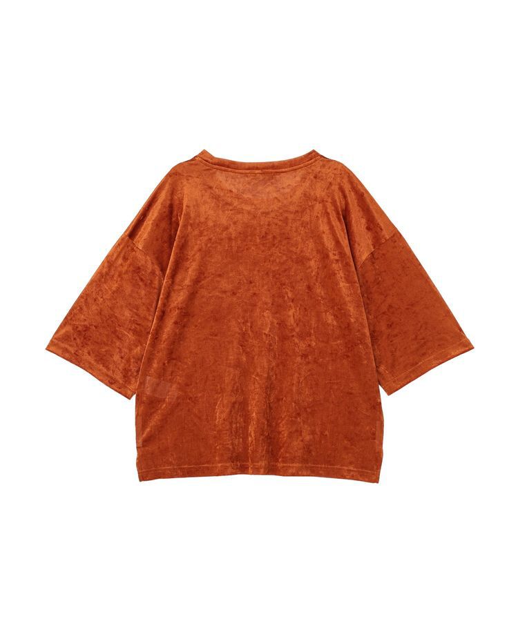 Green Parks「メッシュベロア五分袖プルオーバー」|Tシャツ・カットソー|