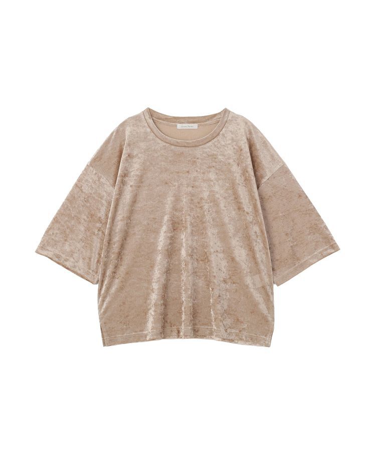 Green Parks「メッシュベロア五分袖プルオーバー」|Tシャツ・カットソー|
