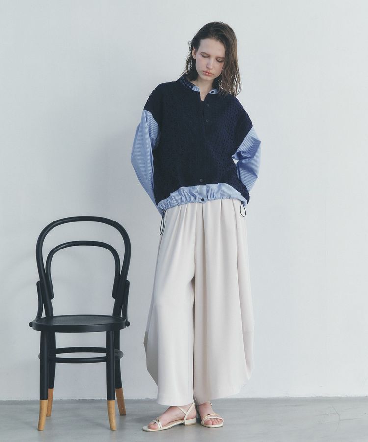 Editt by YECCA VECCA「コクーンドレープワイドパンツ」|その他|Light beige