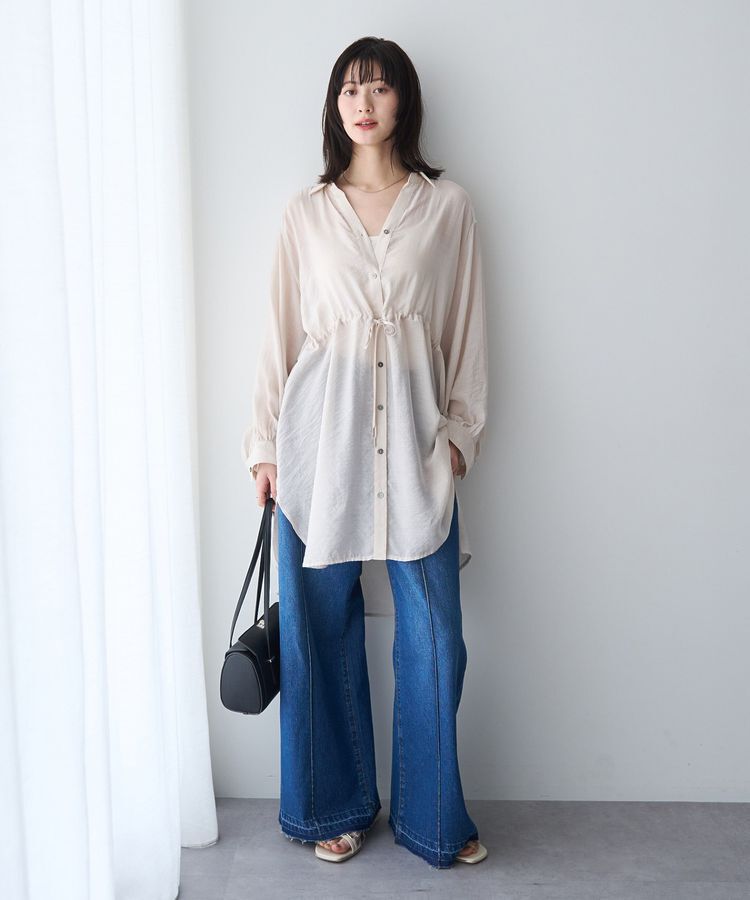 YECCA VECCA「【尾崎紗代子さん着用】綿麻バギーデニムパンツ」|デニム|