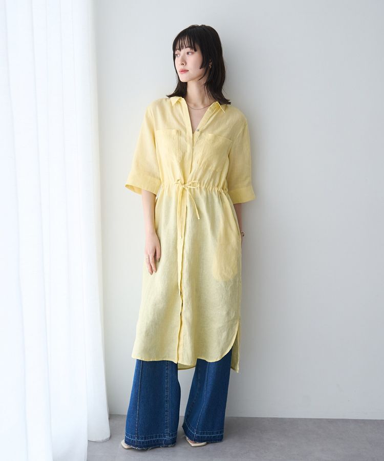 YECCA VECCA「【尾崎紗代子さん着用】綿麻バギーデニムパンツ」|デニム|
