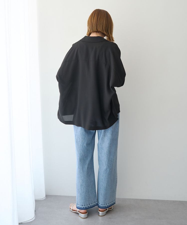 YECCA VECCA「【尾崎紗代子さん着用】綿麻バギーデニムパンツ」|デニム|