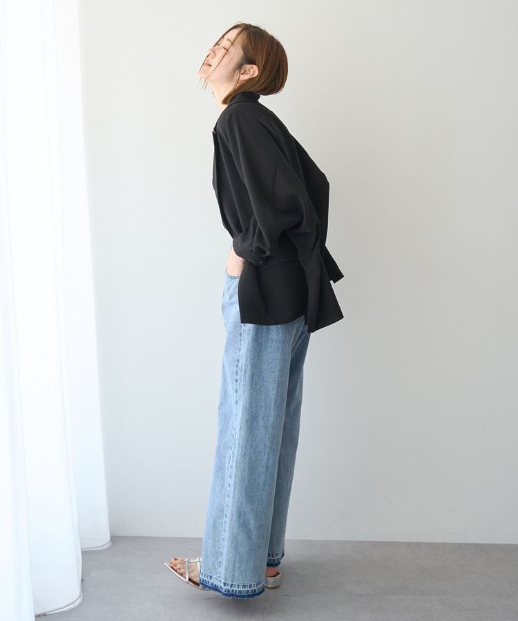 YECCA VECCA「【尾崎紗代子さん着用】綿麻バギーデニムパンツ」|デニム|