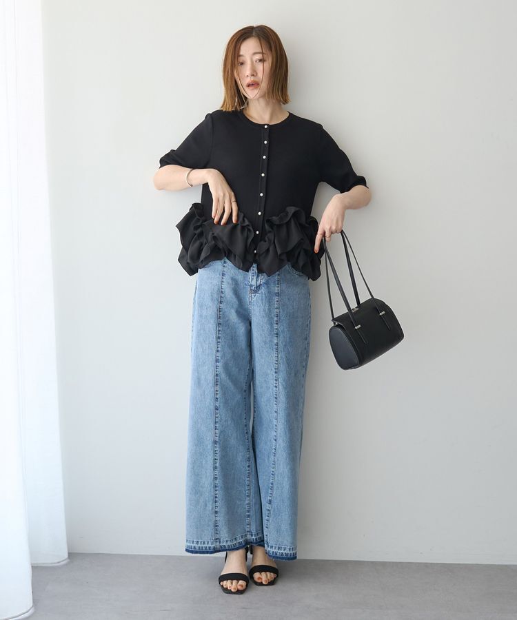 YECCA VECCA「【尾崎紗代子さん着用】綿麻バギーデニムパンツ」|デニム|
