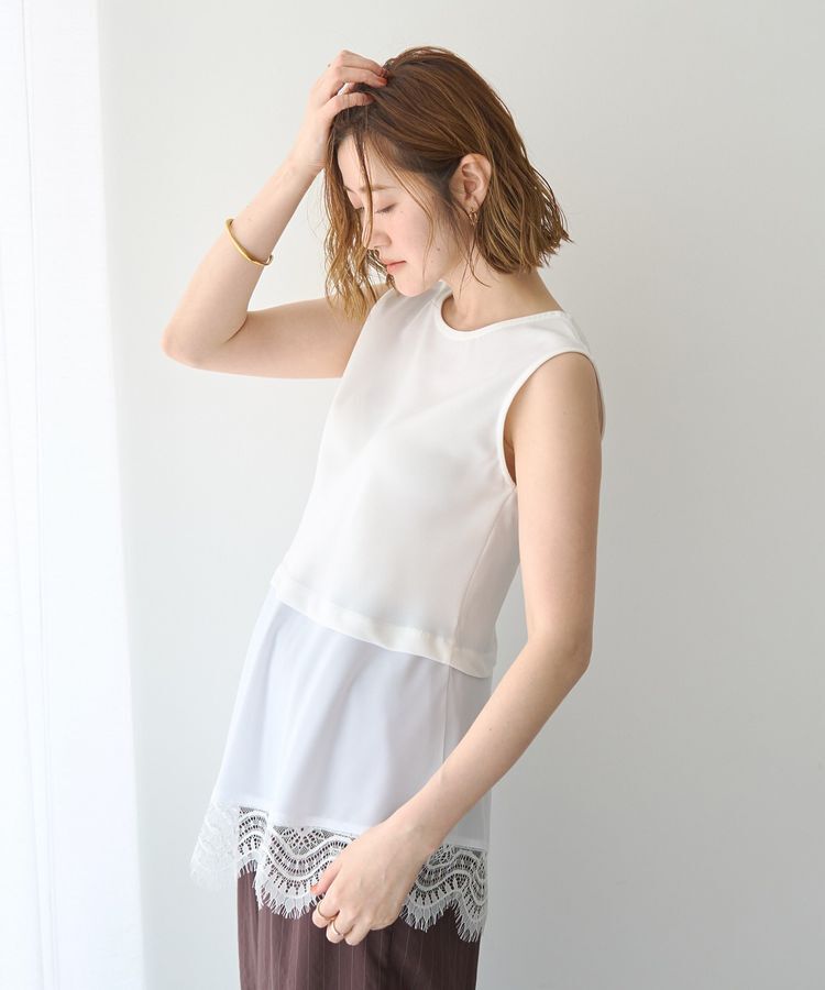 YECCA VECCA「2wayアシメデザインノースリーブブラウス」|シャツ・ブラウス|