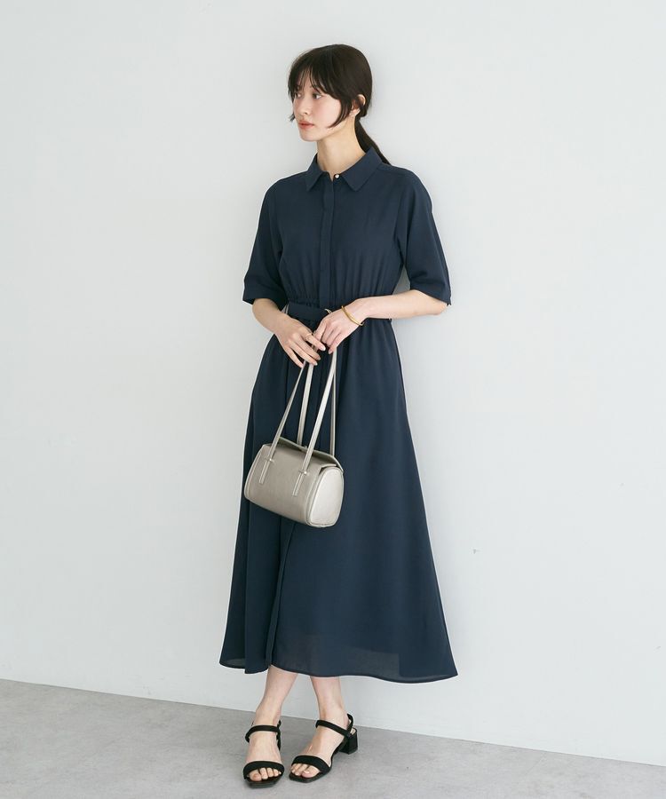 YECCA VECCA「【接触冷感】ベルト付きシャツワンピース」|ワンピース|