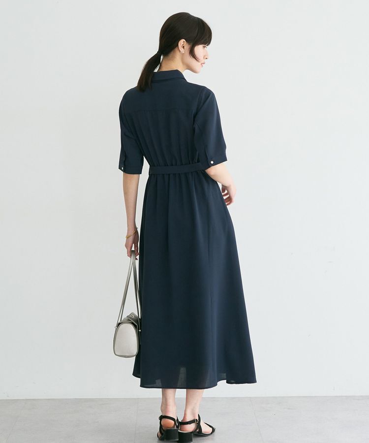 YECCA VECCA「【接触冷感】ベルト付きシャツワンピース」|ワンピース|