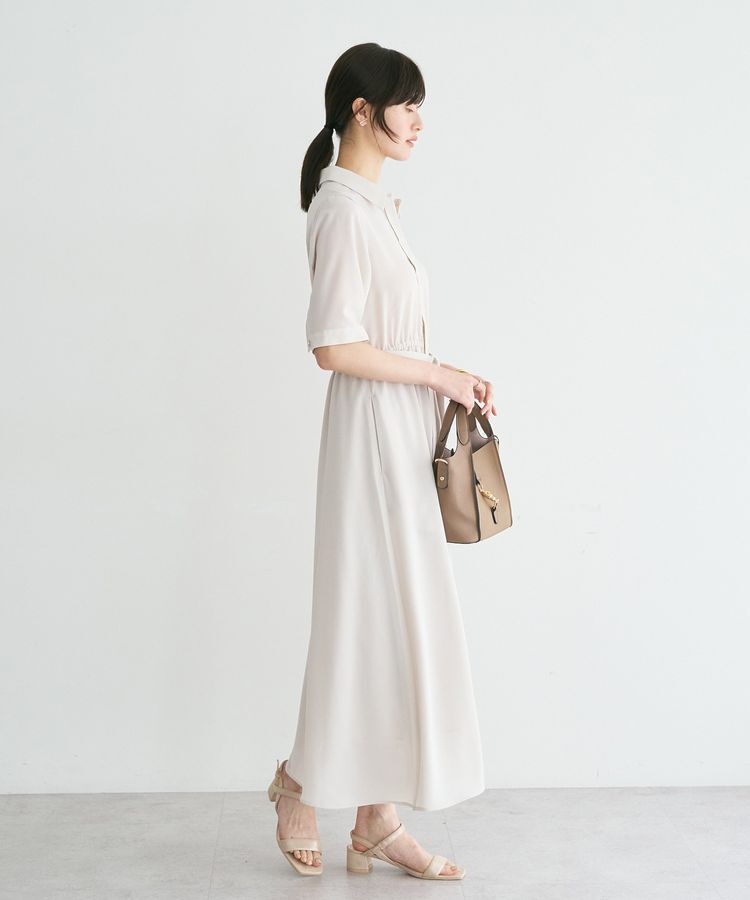 YECCA VECCA「【接触冷感】ベルト付きシャツワンピース」|ワンピース|