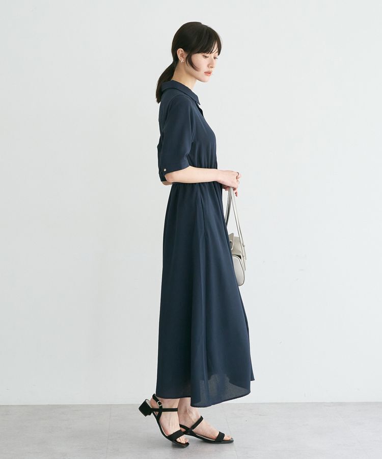 YECCA VECCA「【接触冷感】ベルト付きシャツワンピース」|ワンピース|