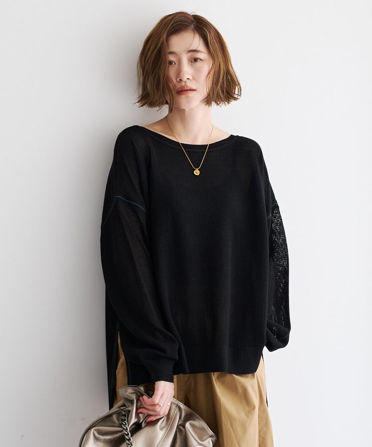 Editt by YECCA VECCA「メッシュルーズニット」|ニット・セーター|