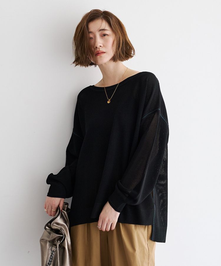 Editt by YECCA VECCA「メッシュルーズニット」|ニット・セーター|
