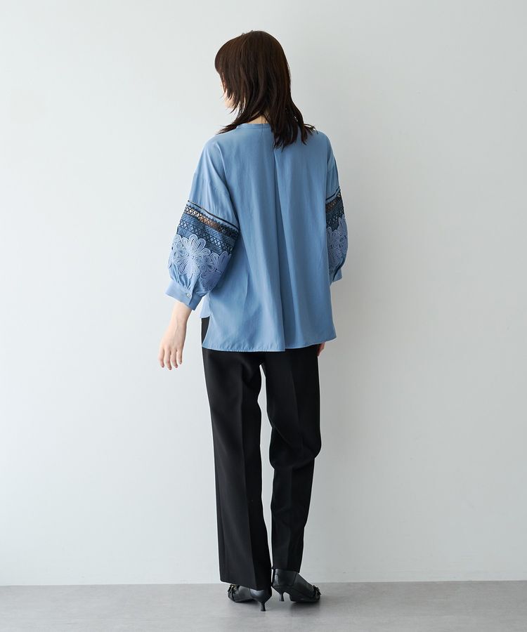 YECCA VECCA「レース切替スキッパーブラウス」|シャツ・ブラウス|