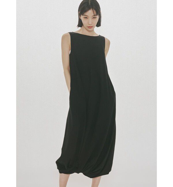 MIDIUMISOLID「MIDIUMISOLID for Ladies ジャージツイストヘムワンピース」|ワンピース|