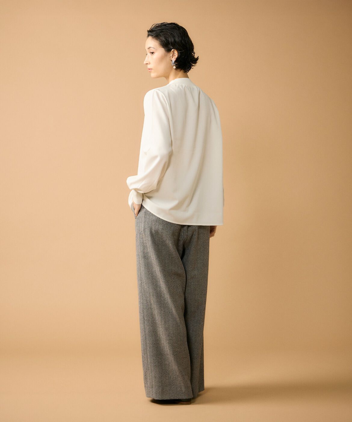 Le Souk「《大きいサイズ》リブボトルネックプルオーバー」|Tシャツ・カットソー|