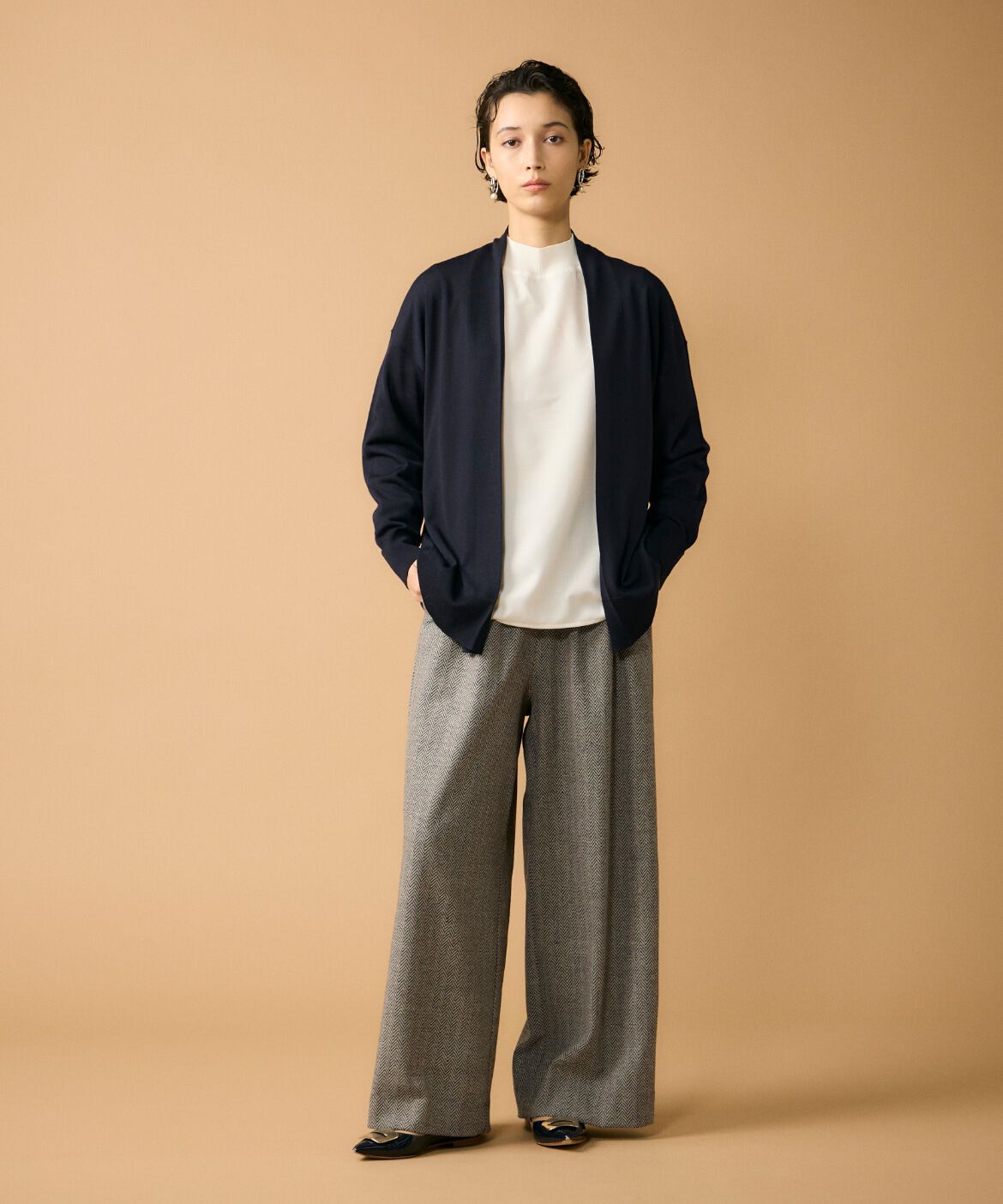 Le Souk「《大きいサイズ》リブボトルネックプルオーバー」|Tシャツ・カットソー|