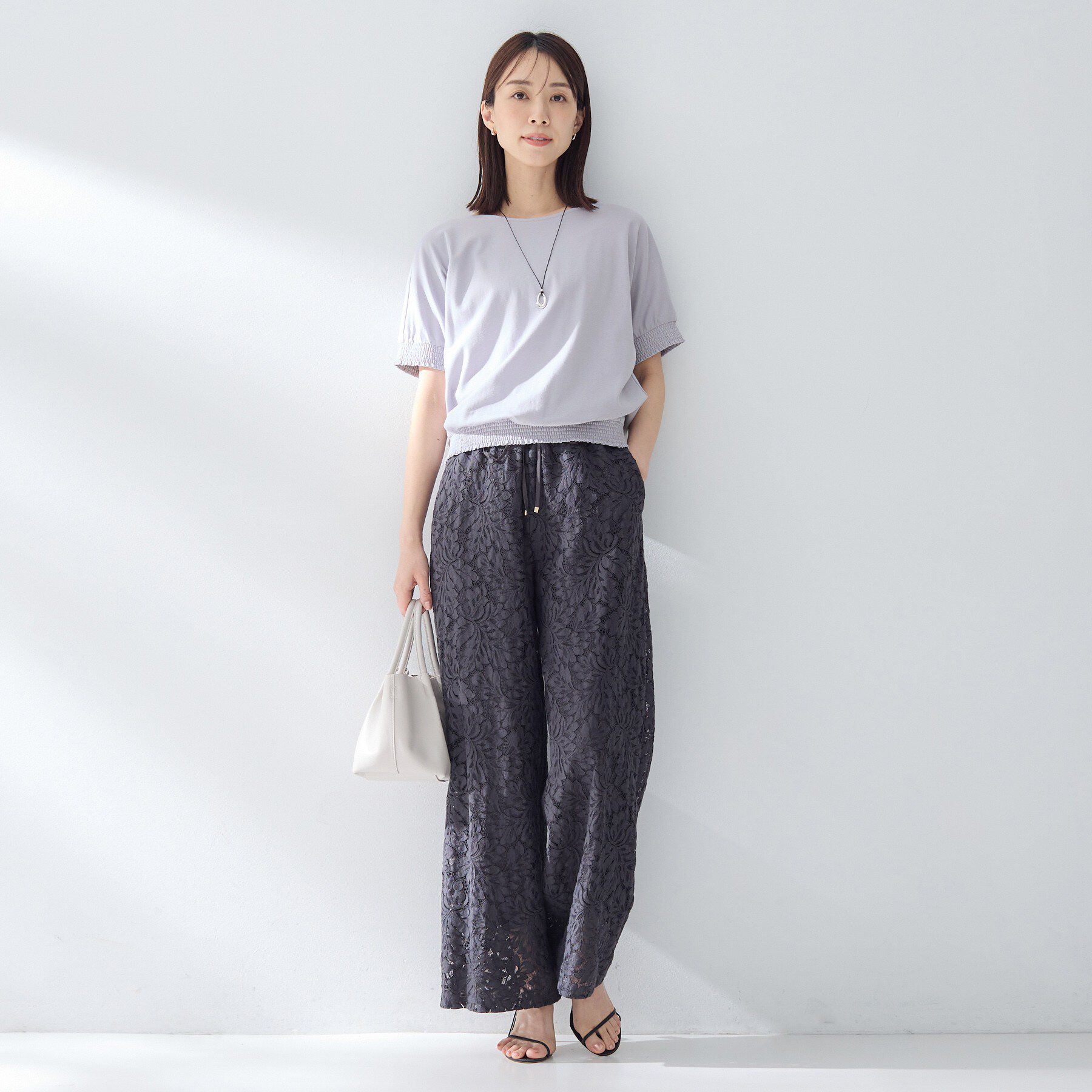 UNTITLED「【接触冷感/汗染み防止/吸水速乾/UVカット】シャーリングプルオーバー」|Tシャツ・カットソー|
