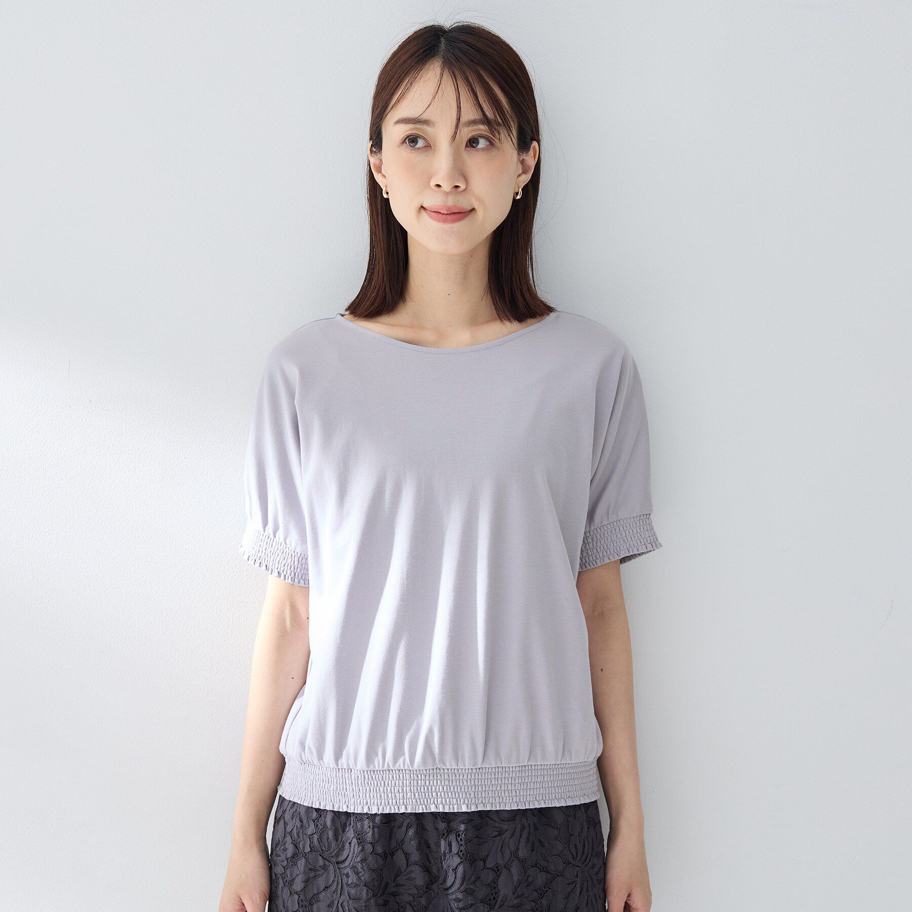 UNTITLED「【接触冷感/汗染み防止/吸水速乾/UVカット】シャーリングプルオーバー」|Tシャツ・カットソー|