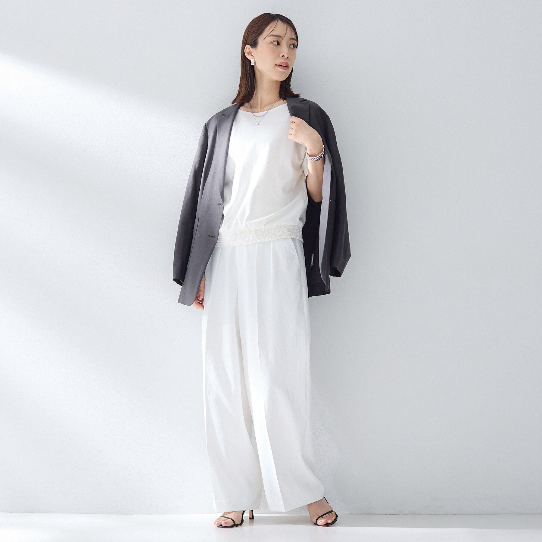 UNTITLED「【接触冷感/汗染み防止/吸水速乾/UVカット】シャーリングプルオーバー」|Tシャツ・カットソー|